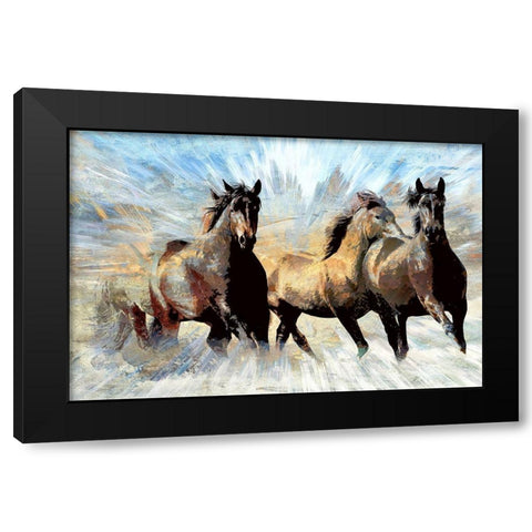 Against the Wind Black Modern Wood Framed Art Print with Double Matting by Bolokofsky, Ronald