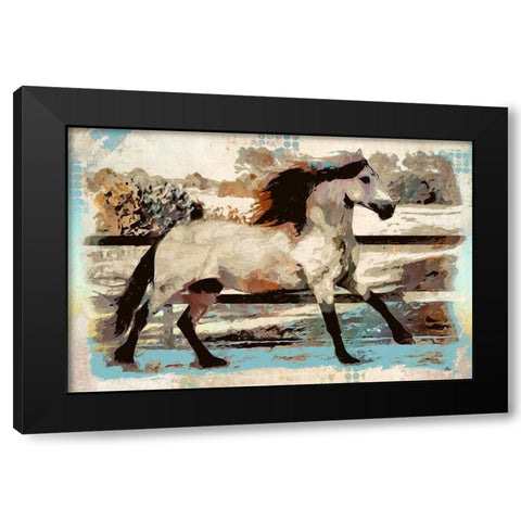 Arabian Trot I Black Modern Wood Framed Art Print with Double Matting by Bolokofsky, Ronald