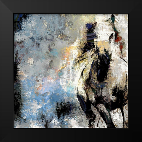 Artful Runner Black Modern Wood Framed Art Print by Bolokofsky, Ronald