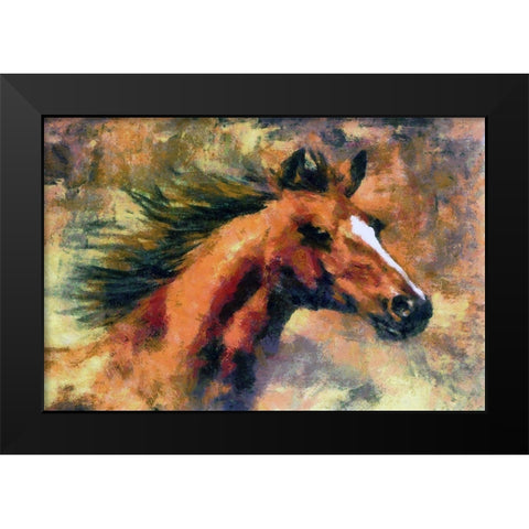Runner Black Modern Wood Framed Art Print by Bolokofsky, Ronald