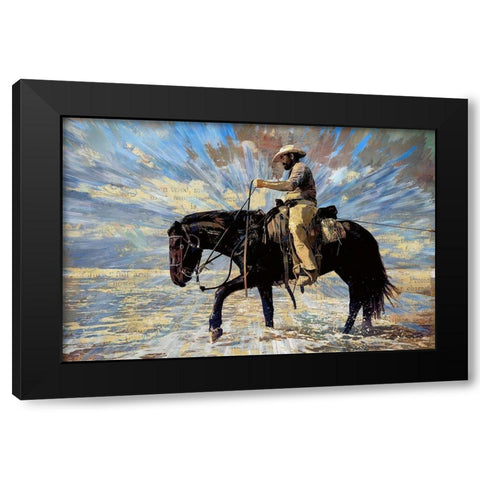 Big Sky Black Modern Wood Framed Art Print with Double Matting by Bolokofsky, Ronald