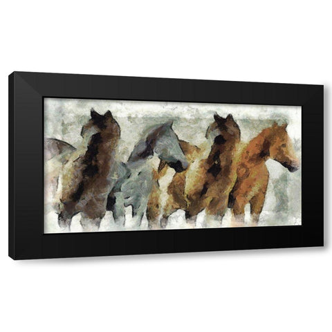 Foursome Black Modern Wood Framed Art Print with Double Matting by Bolokofsky, Ronald