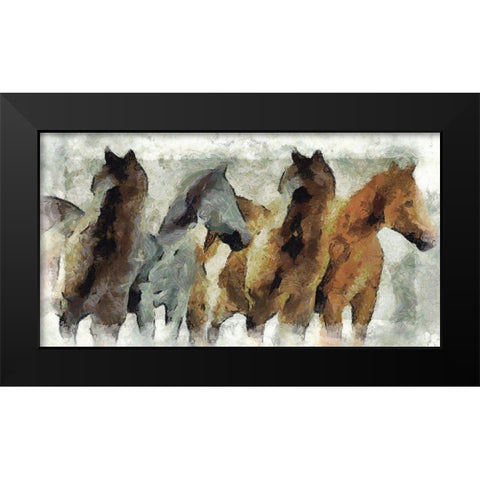 Foursome Black Modern Wood Framed Art Print by Bolokofsky, Ronald