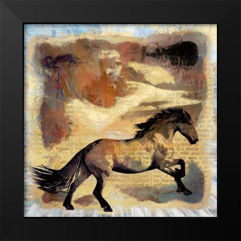Fury Black Modern Wood Framed Art Print by Bolokofsky, Ronald