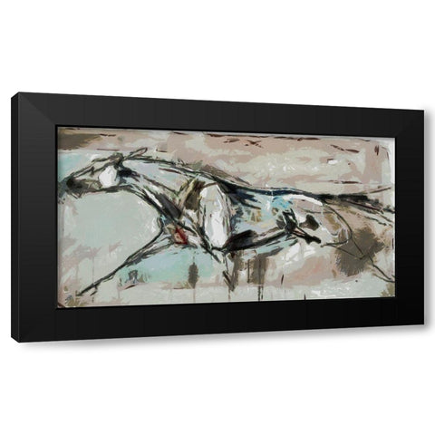 Graceful Trot Black Modern Wood Framed Art Print by Bolokofsky, Ronald