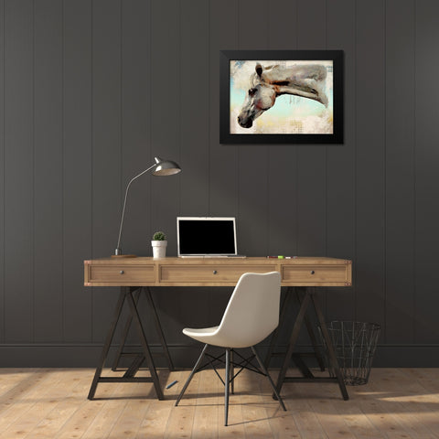 Head Shot Black Modern Wood Framed Art Print by Bolokofsky, Ronald