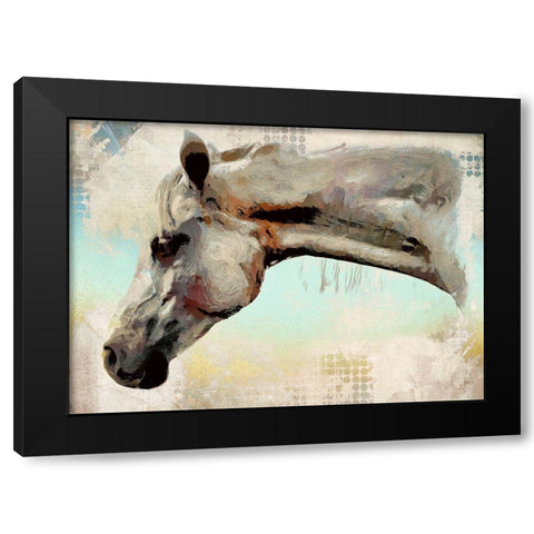 Head Shot Black Modern Wood Framed Art Print by Bolokofsky, Ronald