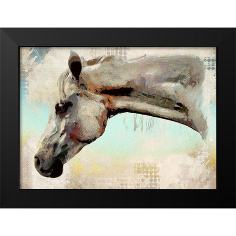Head Shot Black Modern Wood Framed Art Print by Bolokofsky, Ronald