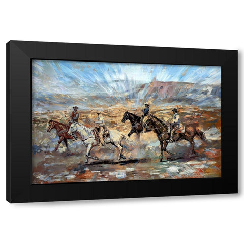 Herders Black Modern Wood Framed Art Print with Double Matting by Bolokofsky, Ronald