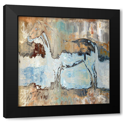 Horse On A Hill Black Modern Wood Framed Art Print with Double Matting by Bolokofsky, Ronald