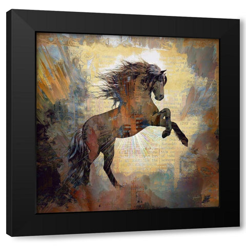 Horse Tales I Black Modern Wood Framed Art Print by Bolokofsky, Ronald