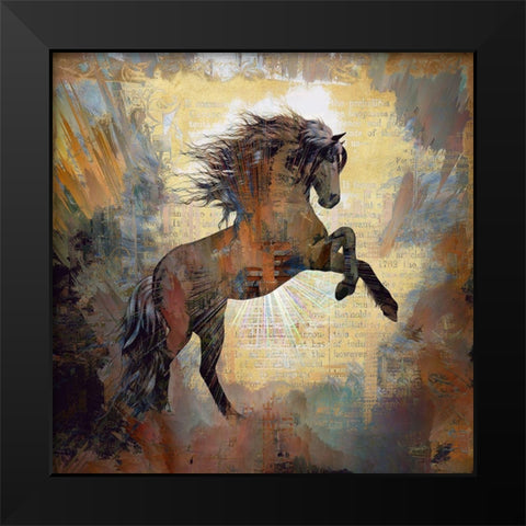 Horse Tales I Black Modern Wood Framed Art Print by Bolokofsky, Ronald