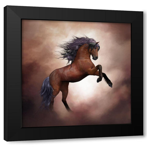 Horse Tales II Black Modern Wood Framed Art Print with Double Matting by Bolokofsky, Ronald