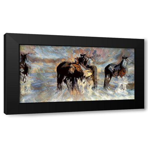 Passing the Day Black Modern Wood Framed Art Print with Double Matting by Bolokofsky, Ronald