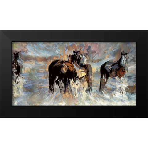 Passing the Day Black Modern Wood Framed Art Print by Bolokofsky, Ronald