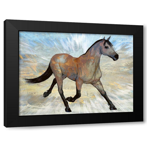 Runner Black Modern Wood Framed Art Print by Bolokofsky, Ronald
