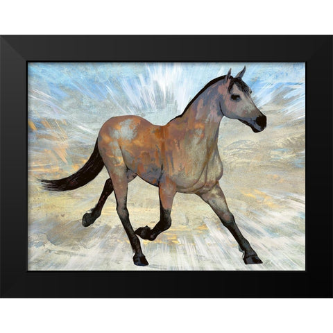 Runner Black Modern Wood Framed Art Print by Bolokofsky, Ronald