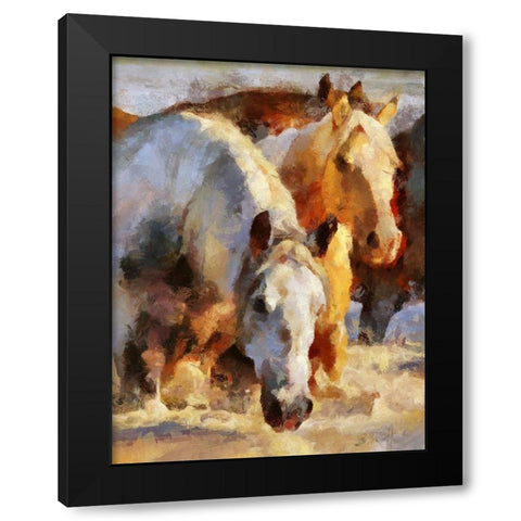Shallow Water Black Modern Wood Framed Art Print with Double Matting by Bolokofsky, Ronald