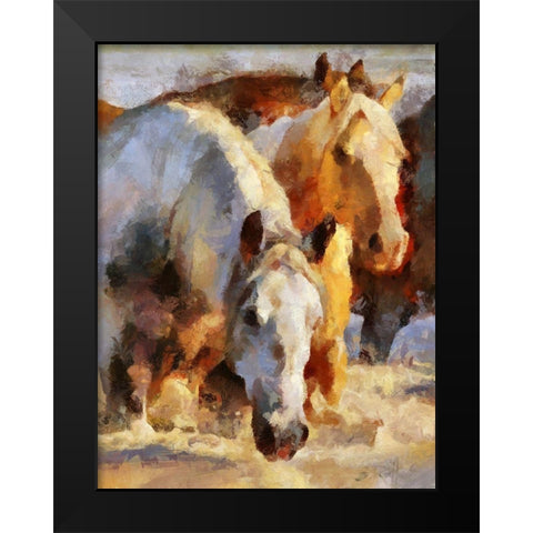 Shallow Water Black Modern Wood Framed Art Print by Bolokofsky, Ronald