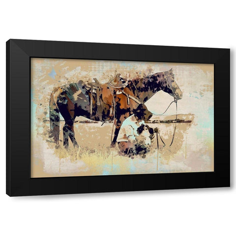 Westrn Adventures Black Modern Wood Framed Art Print by Bolokofsky, Ronald
