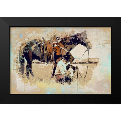 Westrn Adventures Black Modern Wood Framed Art Print by Bolokofsky, Ronald