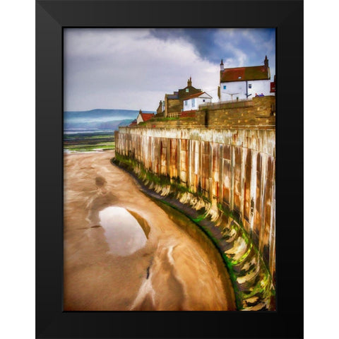 Village Wall Black Modern Wood Framed Art Print by Bolokofsky, Ronald