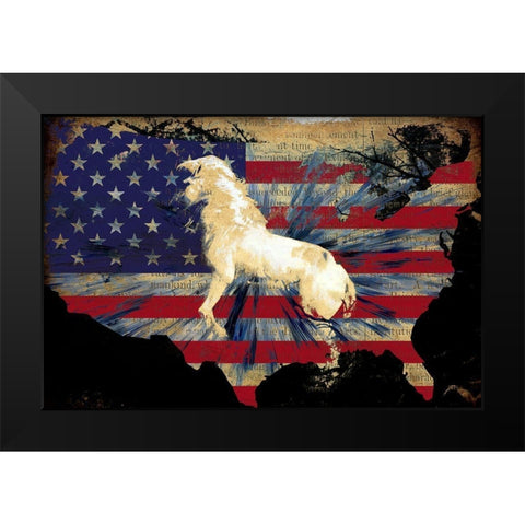 American Bred Black Modern Wood Framed Art Print by Bolokofsky, Ronald