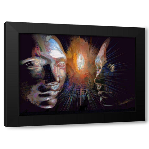 Brain Storming Black Modern Wood Framed Art Print with Double Matting by Bolokofsky, Ronald