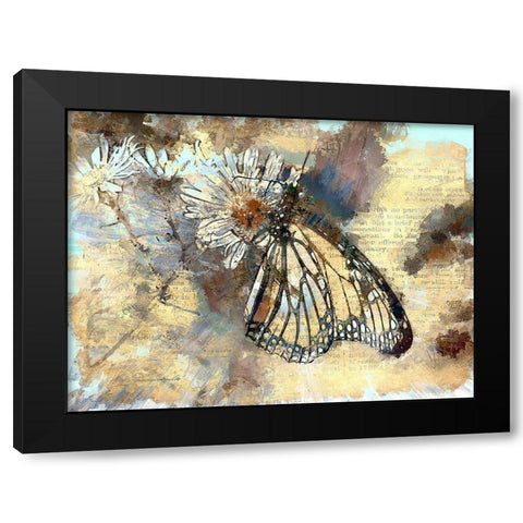 Butterfly Wings Black Modern Wood Framed Art Print with Double Matting by Bolokofsky, Ronald