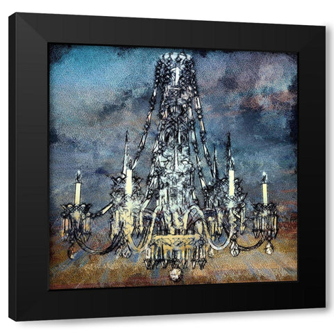 Chandelier I Black Modern Wood Framed Art Print with Double Matting by Bolokofsky, Ronald