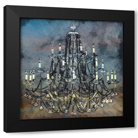 Chandelier II Black Modern Wood Framed Art Print by Bolokofsky, Ronald