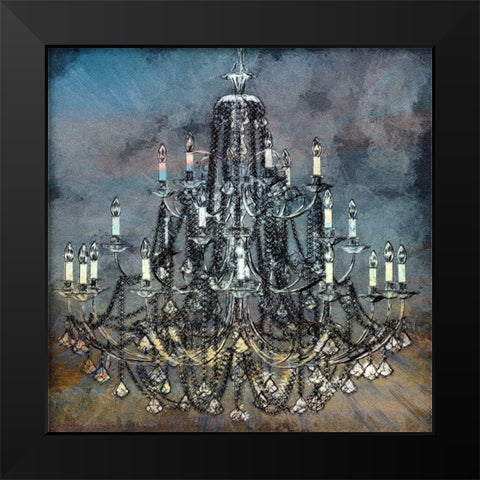Chandelier II Black Modern Wood Framed Art Print by Bolokofsky, Ronald
