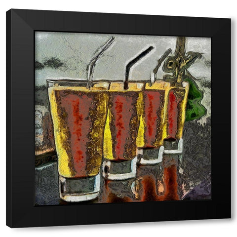 Cocktails II Black Modern Wood Framed Art Print with Double Matting by Bolokofsky, Ronald