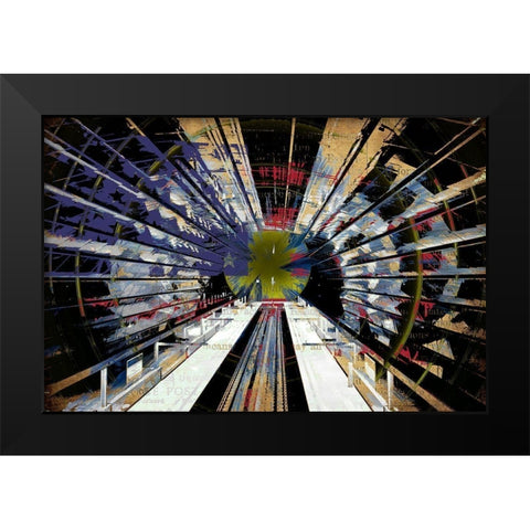 Leaving the Station Black Modern Wood Framed Art Print by Bolokofsky, Ronald