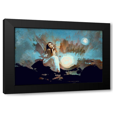 Light the Way Black Modern Wood Framed Art Print with Double Matting by Bolokofsky, Ronald