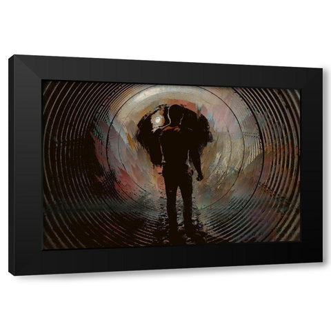 Nowhere Man Black Modern Wood Framed Art Print by Bolokofsky, Ronald