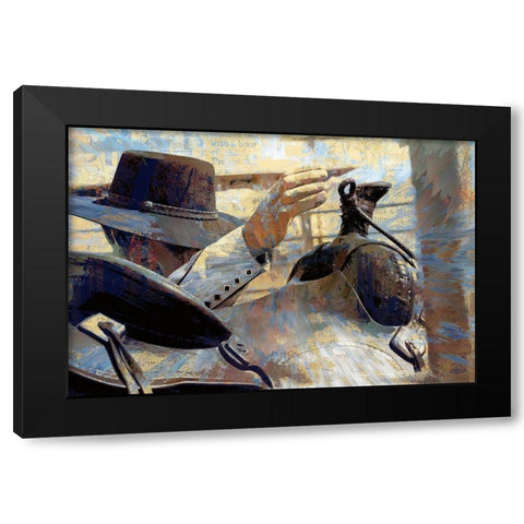 Saddle Up Black Modern Wood Framed Art Print by Bolokofsky, Ronald