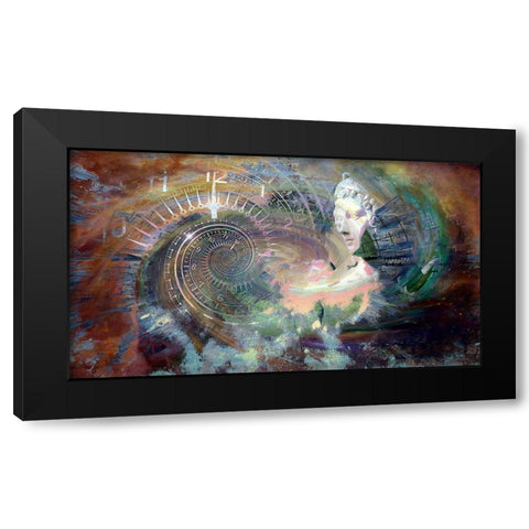 Spiraling Time Black Modern Wood Framed Art Print by Bolokofsky, Ronald