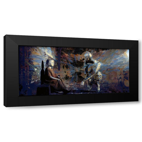 To Be Human Black Modern Wood Framed Art Print by Bolokofsky, Ronald