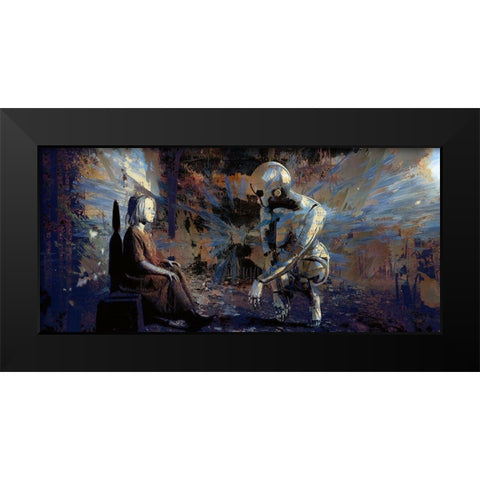 To Be Human Black Modern Wood Framed Art Print by Bolokofsky, Ronald