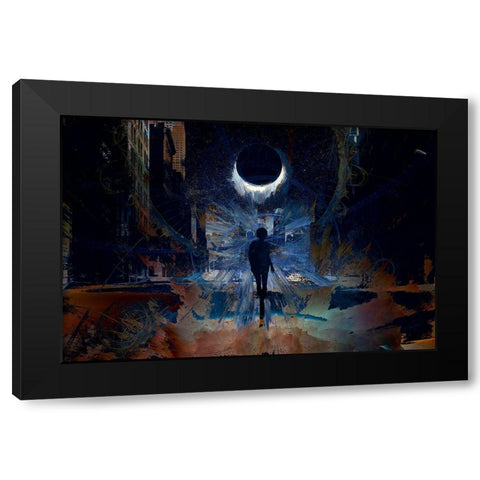 Total Eclipse Black Modern Wood Framed Art Print by Bolokofsky, Ronald