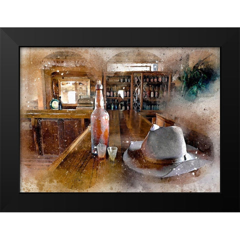 Western Leisure Black Modern Wood Framed Art Print by Bolokofsky, Ronald