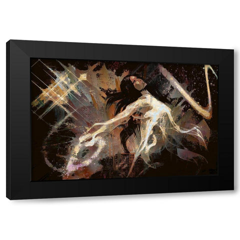 Angel Of the Night Black Modern Wood Framed Art Print by Bolokofsky, Ronald