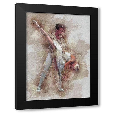 Ballet Black Modern Wood Framed Art Print with Double Matting by Bolokofsky, Ronald