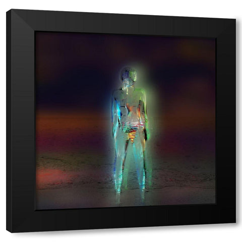 Midnight Glow Black Modern Wood Framed Art Print by Bolokofsky, Ronald