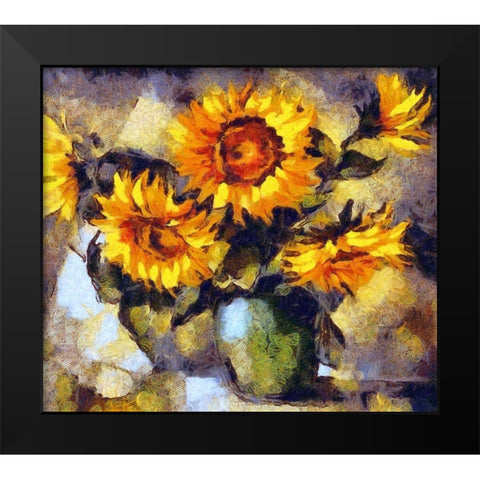 Sunflowers For Vincent Black Modern Wood Framed Art Print by Bolokofsky, Ronald