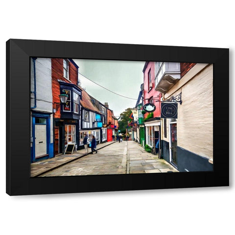 Castle Hill Black Modern Wood Framed Art Print with Double Matting by Bolokofsky, Ronald