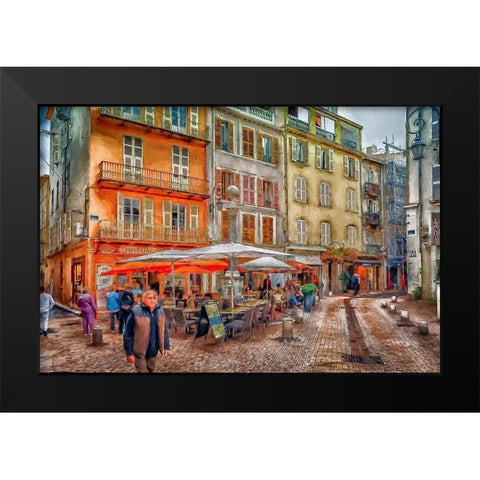 Nice Cafe Black Modern Wood Framed Art Print by Bolokofsky, Ronald