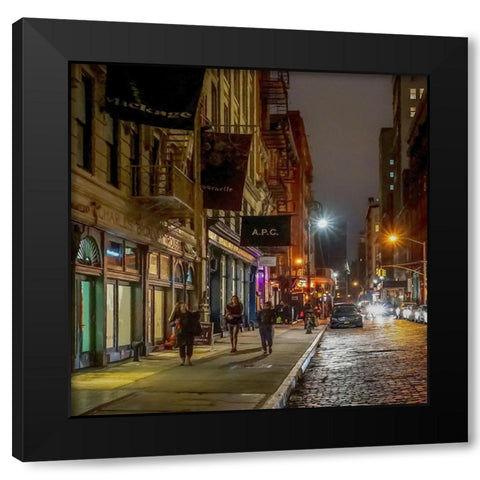 Night Walkers Black Modern Wood Framed Art Print with Double Matting by Bolokofsky, Ronald