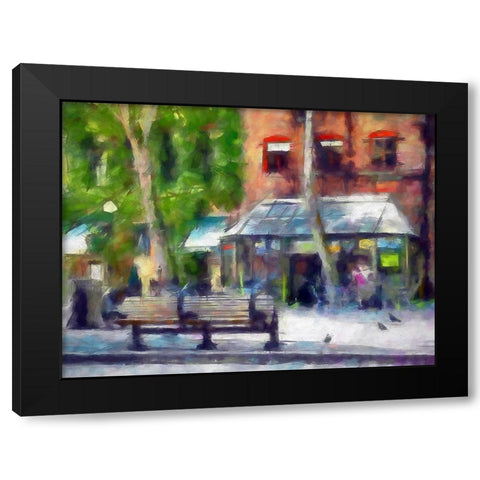 Our Town Black Modern Wood Framed Art Print with Double Matting by Bolokofsky, Ronald